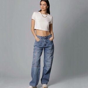 Anthropology Avec Les Filles High Waist Cargo Jeans. Size:26